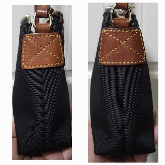 DOONEY & BOURKE Black Canvas and Leather Crossbody with COA - Picture 5 of 11